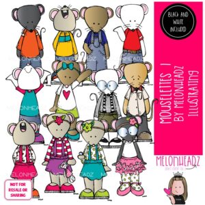 Mouselettes 1 clip art COLORED Version