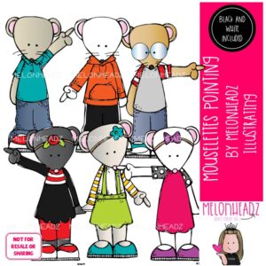 Mouselettes clip art, Pointing Mini