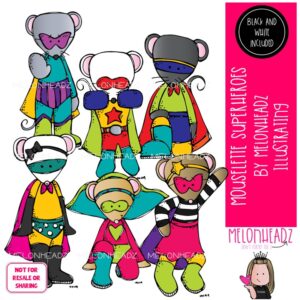Mouselettes clip art, Superheroes Mini