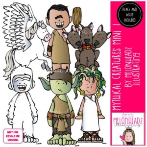 Mythical Creatures clip art Set 1 Mythology clip art Fantasy clip art Mini