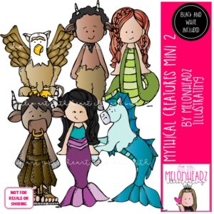 Mythical Creatures clip art Set 2 Mythology clip art Fantasy clip art Mini