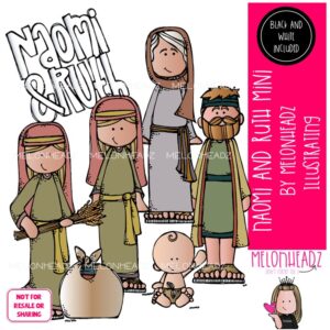 Naomi and Ruth clip art, Bible Mini
