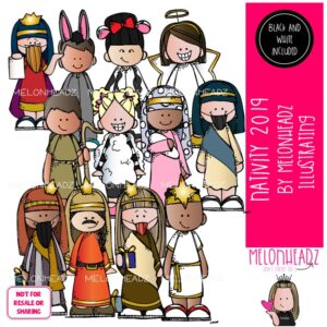 Nativity clip art 2019, Christmas clip art COMBO PACK