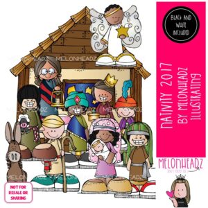 Nativity clip art 2017, Christmas clip art COMBO PACK