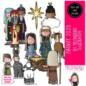Nativity clip art 2020, Christmas clip art COMBO PACK