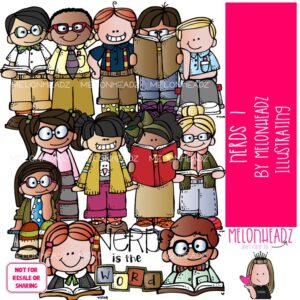 Nerds clip art 1, Kidlettes clip art COLORED Version