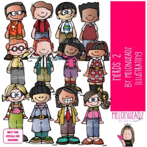 Nerds clip art 2, Kidlettes clip art COLORED Version