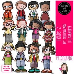 Nerds clip art 2, Kidlettes clip art COMBO PACK