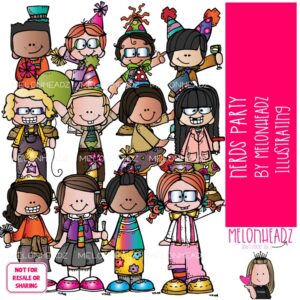 Nerds clip art, Party clip art COLORED Version