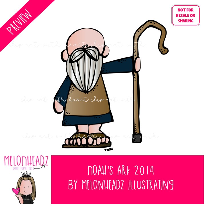 Noah's Ark clip art 2014, Bible COLORED Version - Image 2