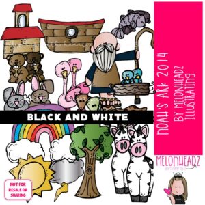 Noah's Ark clip art 2014, Bible BLACK AND WHITE