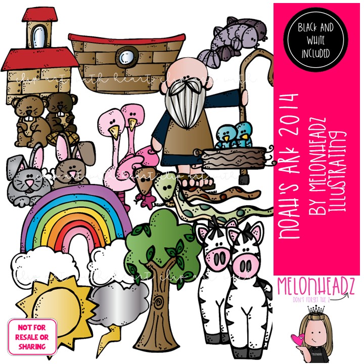 Noah's Ark clip art 2014, Bible COMBO PACK