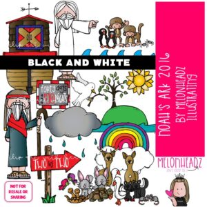 Noah's Ark clip art 2016, Bible BLACK AND WHITE