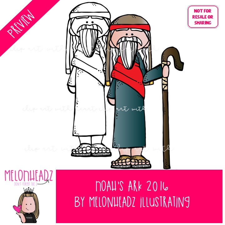 Noah's Ark clip art 2016, Bible COMBO PACK - Image 2