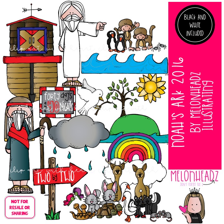 Noah's Ark clip art 2016, Bible COMBO PACK