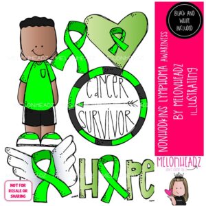 Non Hodgkin's Lymphoma clip art, Awareness Mini
