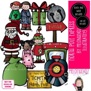 North Pole Express clip art, Christmas clip art, Polar clip art COMBO PACK