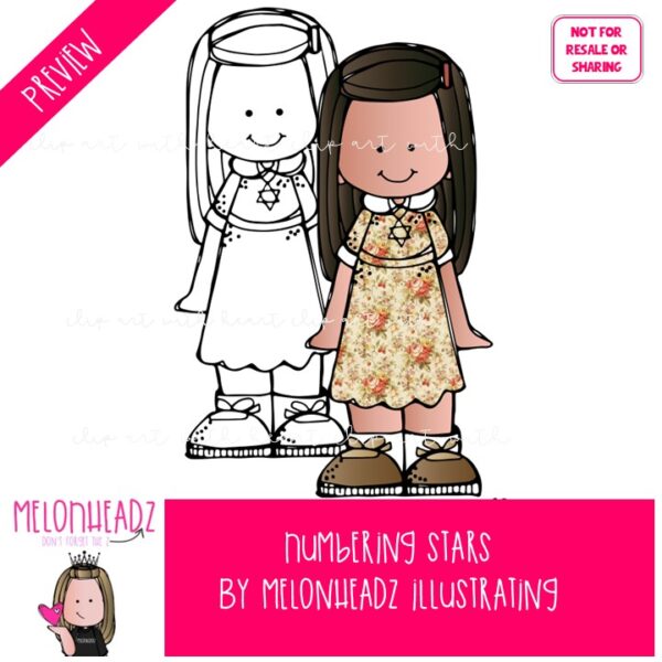 Numbering Stars clip art, literature, book companion COMBO PACK ...
