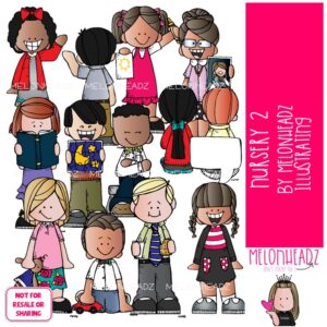 Nursery clip art Set 2, Toddler clip art, LDS clip art COLORED Version