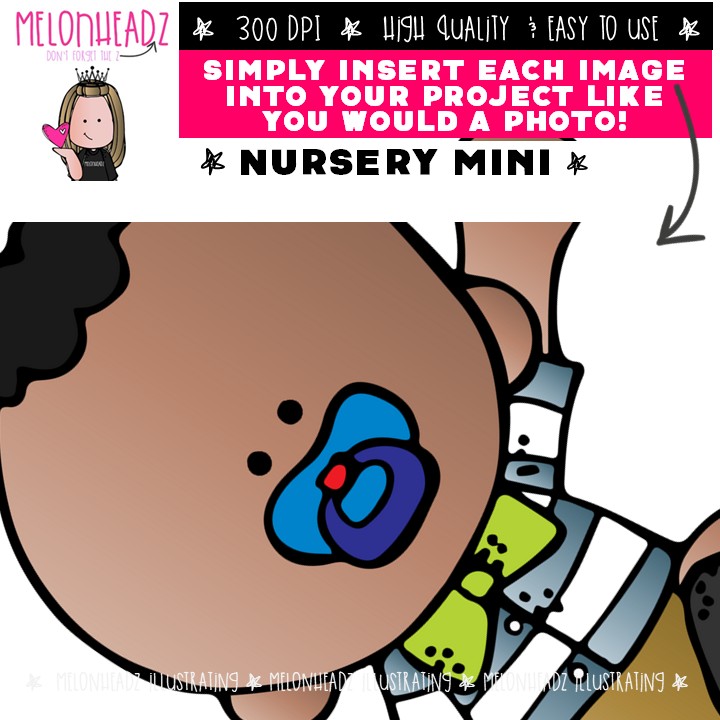 Nursery clip art, Baby, LDS Mini - Image 3