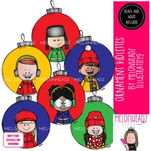 Ornament Kidlettes clip art, Christmas Clip art Mini