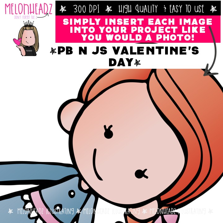 PB n Js clip art, Valentine's Day clip art Mini - Image 3