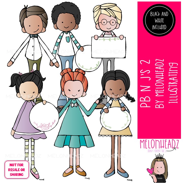 PB n Js clip art 2, kids Mini