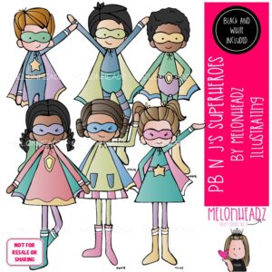 PB n Js' clip art, Superheroes Mini