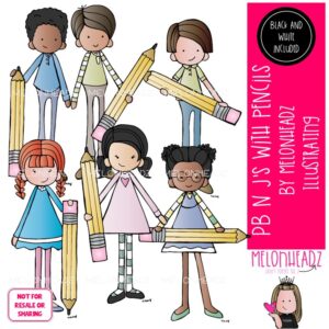 PB n Js clip art, with Pencils Mini