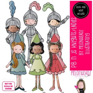 PB n Js clip art, Knights and Ladies Mini