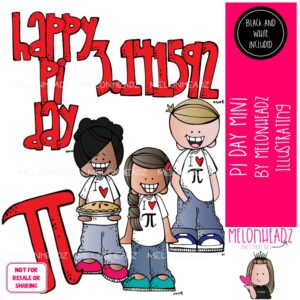 Pi Day clip art, pie, math Mini
