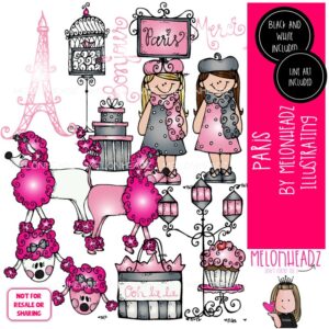 Paris clip art Eiffel Tower clip art COMBO PACK
