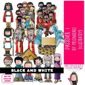 Passover clip art 1, Bible, Moses BLACK AND WHITE