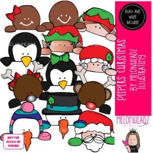 Peeperz clip art, Christmas clip art, Topper clip art COMBO PACK