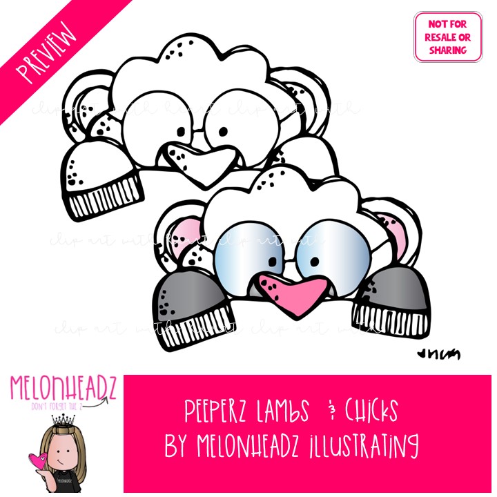 Peeperz clip art Lambs and Chicks clip art Easter clip art Mini - Image 2
