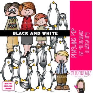 Penguins Pop clip art, literature, book companion BLACK AND WHITE