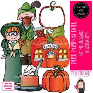 Peter Peter Pumpkin Eater clip art, Nursery Rhyme Mini