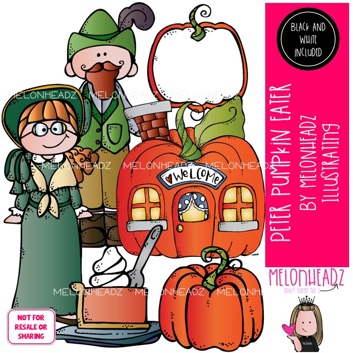 Peter Peter Pumpkin Eater clip art, Nursery Rhyme Mini