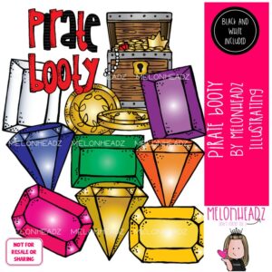 Pirate Booty clip art, jewels, gems, coins COMBO PACK