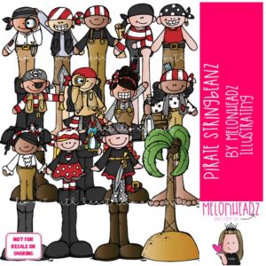 Pirate clip art, Stringbeanz COLORED Version