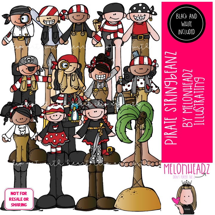 Pirate clip art, Stringbeanz COMBO PACK