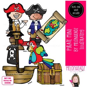 Pirate clip art, ship, parrot Mini