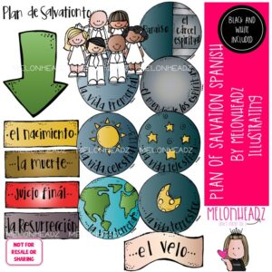 Plan of Salvation clip art, LDS clip art, Plan of Happiness clip art Spanish COMBO PACK
