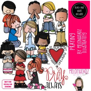 Praying clip art, LDS, Christian COMBO PACK