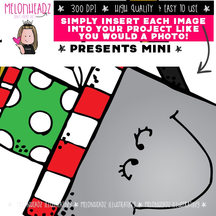 Presents clip art, Christmas clip art Mini - Image 3