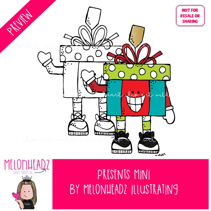 Presents clip art, Christmas clip art Mini - Image 2