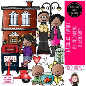Preshus' Family clip art, Melonheadz Character COMBO PACK