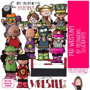 Pro Wrestling clip art Sports Entertainment clip art COLORED Version