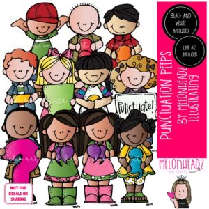 Punctuation Peeps clip art, Grammar clip art COMBO PACK