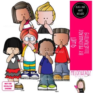 Quiet clip art Hush clip art Mini